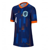 Camisa de time de futebol Holanda Virgil van Dijk #4 Replicas 2º Equipamento Feminina Europeu 2024 Manga Curta